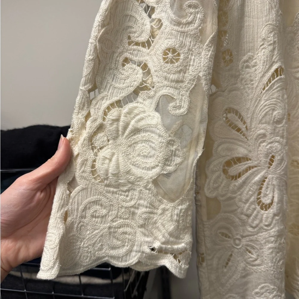 Sea New York Lysa Cream Lace Long Sleeve Dress - Picture 3 of 7